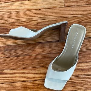 Square toe heel sandals